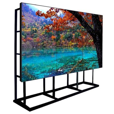 Pantalla de empalme LCD UHD de borde ultra estrecho de 55 pulgadas 3,5 mm de pantalla de pared de vídeo interior