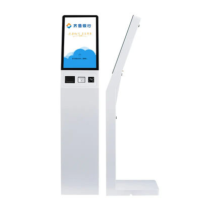 Quiosco de pantalla táctil de metal de 22 pulgadas con impresora de recibos para visualización de información de autoservicio