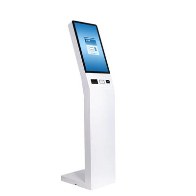 Quiosco de pantalla táctil de metal de 22 pulgadas con impresora de recibos para visualización de información de autoservicio
