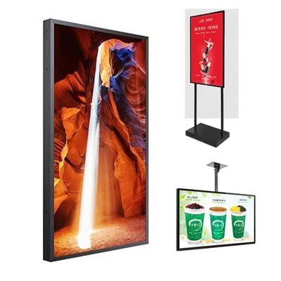 Reproductor de video con pantalla publicitaria de alto brillo de 55 pulgadas 16:9 con pantalla LCD de 2000cd/m2 de brillo para escaparate