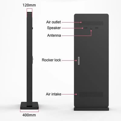 65 pulgadas pantalla LCD de publicidad reproductor exterior alto brillo IP65 nivel de protección