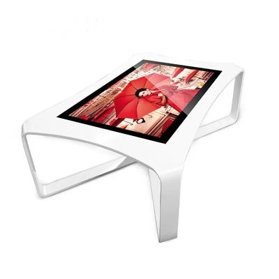 Mesa de pantalla táctil interactiva de 43 pulgadas con resolución 1920X1080 para aplicaciones de mesa de café inteligente
