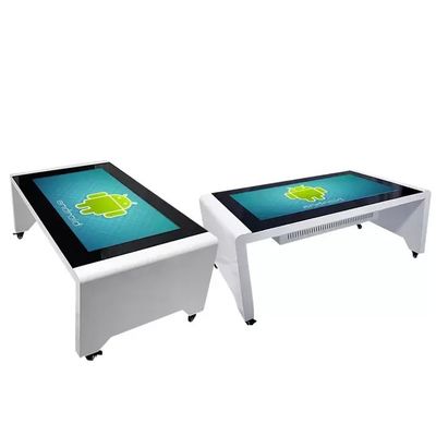 Mesa de pantalla táctil interactiva de aleación de aluminio de 55 pulgadas con consumo de energía de 110W y pantalla multi-toque