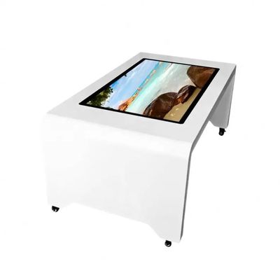 Mesa de pantalla táctil interactiva de aleación de aluminio de 55 pulgadas con consumo de energía de 110W y pantalla multi-toque