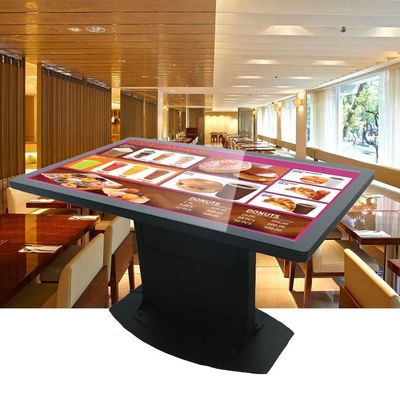 Mesa de pantalla táctil interactiva de 43 pulgadas con toque capacitivo y mesa de café inteligente de resolución 1920x1080