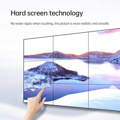 Gran pantalla de pantalla táctil de pared de empalme LCD comercial de 55 pulgadas de longitud superior infrarroja