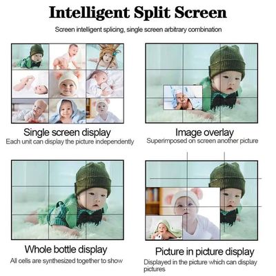 55 pulgadas 0,88 mm LCD de empalme de pared Ultra estrecho de TV de borde de la pared controlador de procesador