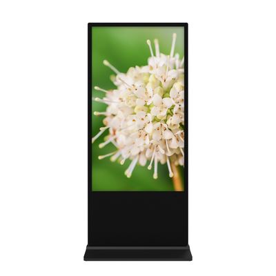 Pantalla publicitaria LCD vertical de 75 pulgadas para suelo con resolución 4K y sistema operativo Android