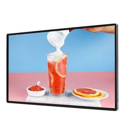 Pantalla de publicidad LCD de 98 pulgadas montada en la pared con resolución de 1920 x 1080 y protección IP55 IP65