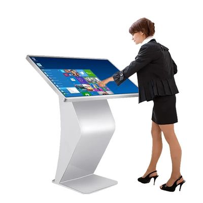 Pantalla táctil 4K de pie en el piso Quiosco digital Pantalla táctil capacitiva de 50 pulgadas