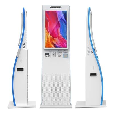 ODM pantalla táctil de superficie curva quiosco de autoservicio de 23.6 pulgadas con escáner de código QR