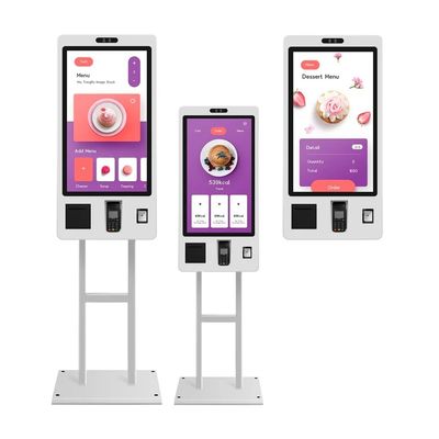 Quiosco de pedidos con pantalla táctil de autoservicio de 21,5 pulgadas 24 pulgadas 27 pulgadas montado en la pared