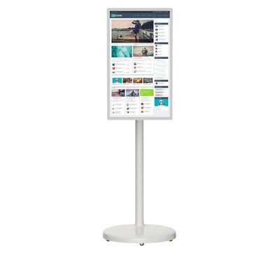 Pantalla táctil portátil inteligente, quiosco digital de 24 pulgadas, soporte de piso para tabletas Android con NFC