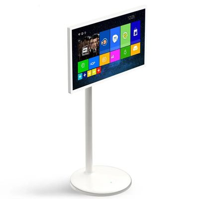 Quiosco digital táctil portátil de 24 pulgadas con soporte de suelo, Android, NFC y pantalla personalizable