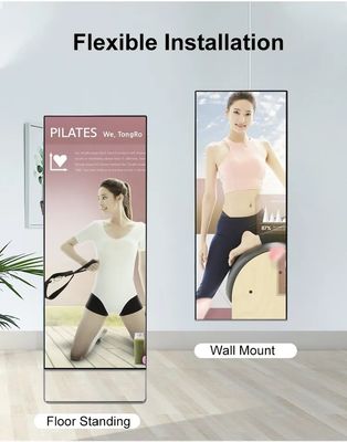 Espejo Inteligente de Fitness de 43 Pulgadas con Android 7.1 RK3288 y Pantalla Publicitaria LCD con Brillo Personalizado