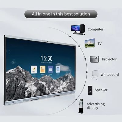 Pizarra Interactiva Digital 4K Ultra HD de 85 pulgadas con Videoconferencia para Salas de Reuniones