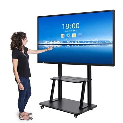 Panel plano interactivo con pantalla táctil inteligente infrarroja de 75 pulgadas, aprobado por ROHS para salas de reuniones