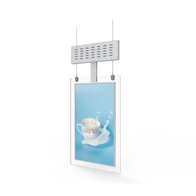 Pantalla de pantalla de ventana de señalización digital colgante ultra delgada para publicidad