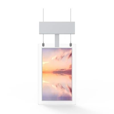 Pantalla de pantalla de ventana de señalización digital colgante ultra delgada para publicidad
