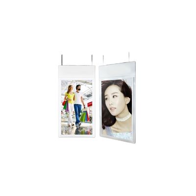 Pantalla publicitaria de doble pantalla de 43 pulgadas de alto brillo con monitor de ventana colgante de 700 nits
