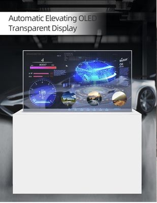 Pantalla táctil OLED transparente 3D de 55 pulgadas Pantalla de señalización digital de escritorio