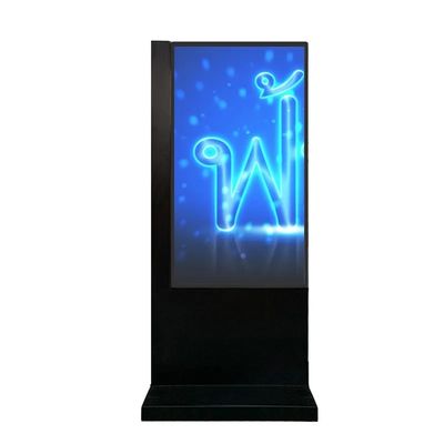 Monitor de pantalla táctil transparente de pie en el piso de 55 pulgadas Android Viedo Player