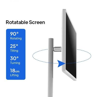 Quiosco de autoservicio portátil giratorio con pantalla táctil de 27 pulgadas y sistema operativo Android