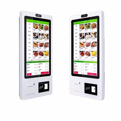 Quiosco digital con pantalla táctil de 32 pulgadas con sistema operativo Windows 10 y carcasa metálica para autoservicio interactivo