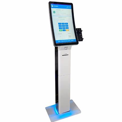Kiosco de pantalla táctil de alta resolución con máquina POS e impresora térmica