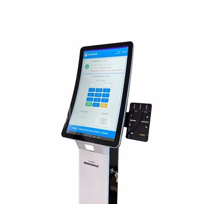 Kiosco de pantalla táctil de alta resolución con máquina POS e impresora térmica