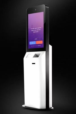 Quiosco de autoservicio con pantalla táctil personalizable y opciones de pago múltiple en tamaños de 22/27/32 pulgadas