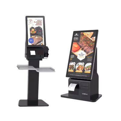 Quiosco de auto-pedidos de mesa con reconocimiento de voz y logotipo personalizable
