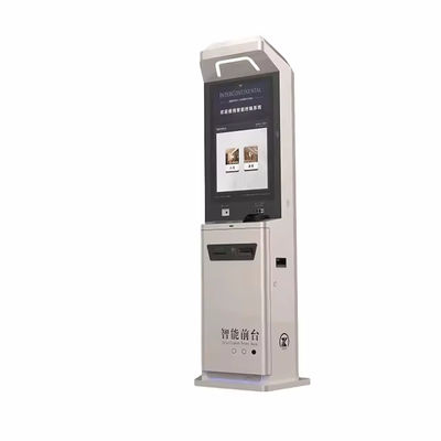 Quiosco de autoservicio inteligente con pantalla táctil, receptor de efectivo y escáner de códigos de barras