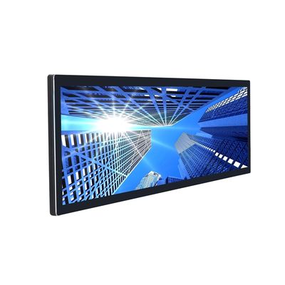 Monitor con pantalla táctil de tira con resolución de 3840 x 1080 y entradas HDMI, VGA, USB para brillo personalizado