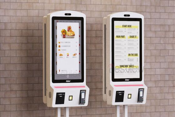 21Quiosco de pedidos automático de 5 pulgadas con pantalla táctil de 10 puntos y impresora térmica opcional