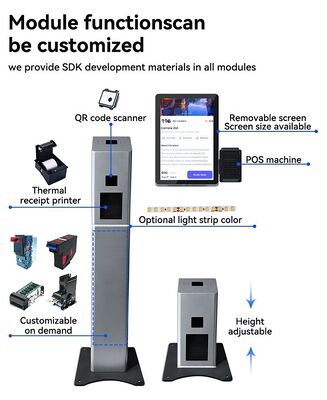 21Quiosco de autoservicio de pantalla táctil de 5 pulgadas con pago NFC y sistema operativo personalizable para restaurantes y minoristas