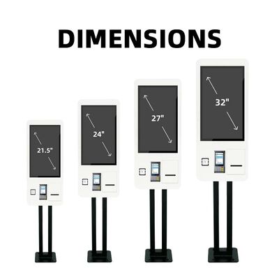 Display LCD de 32 pulgadas montado en la pared Quiosco de auto pedido con garantía de 3 años para comida rápida y minoristas