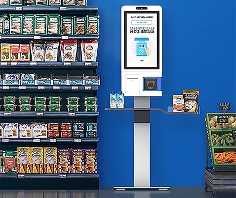 POS Kiosk Sistema todo en uno con pantalla táctil capacitiva Impresora térmica de 80 mm y lector de tarjetas NFC para el pago de autoservicio