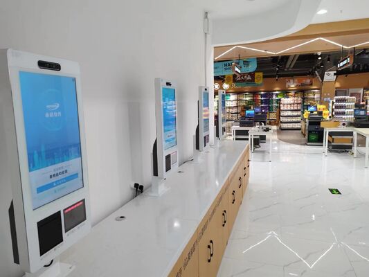 POS Kiosk Sistema todo en uno con pantalla táctil capacitiva Impresora térmica de 80 mm y lector de tarjetas NFC para el pago de autoservicio