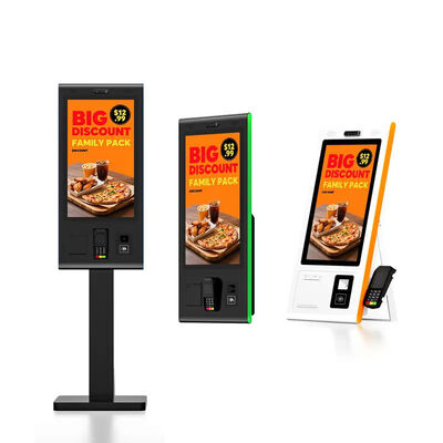 Quiosco de auto pedido de 32 pulgadas con toque capacitivo de 10 puntos e interfaces múltiples para restaurantes de comida rápida