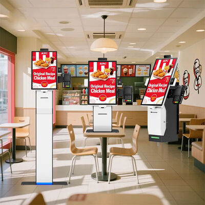 Quiosco de auto pedido de 32 pulgadas con toque capacitivo de 10 puntos e interfaces múltiples para restaurantes de comida rápida