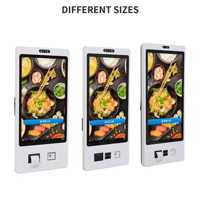 Quiosco con pantalla táctil capacitiva de 10 puntos Touchwo con resolución de 1920x1080 y montaje en pared para pedidos y pagos automáticos