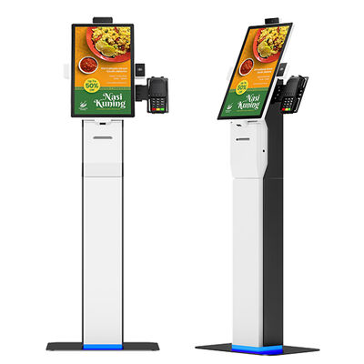 Fast Food Self Checkin Kiosk with Capacitive Touch 10 Point Screen 1920X1080 Resolution and Facial Recognition for Restaurants