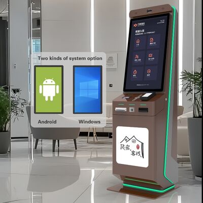 Quiosco de autoservicio personalizable de pie con resolución 1920x1080 y pantalla táctil interactiva