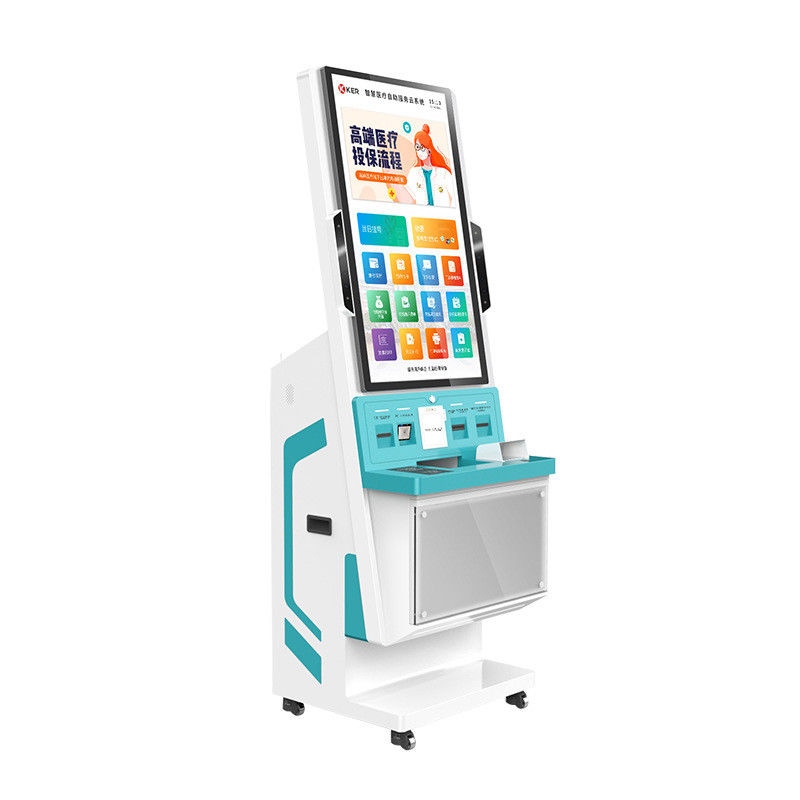 Quiosco de pantalla táctil médica de 32 pulgadas con certificación CE y pantalla táctil capacitiva para registro de hospital