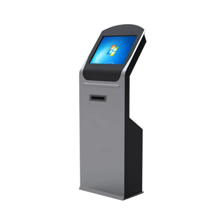 Quiosco de autoservicio de 19 pulgadas de piso de pie con pantalla táctil para cobrar boletos con pantalla interactiva