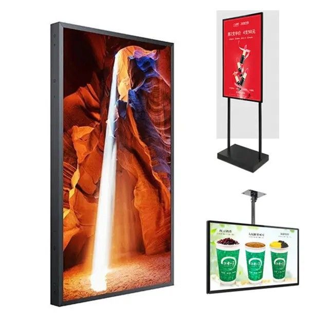55 pulgadas 16:9 Reproductor de vídeo de alto brillo pantalla LCD de publicidad para ventana de la tienda