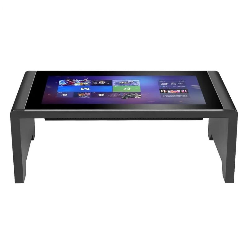Mesa de juego de pantalla táctil digital de 43 pulgadas con vidrio de acero inoxidable y resolución 1920 × 1080