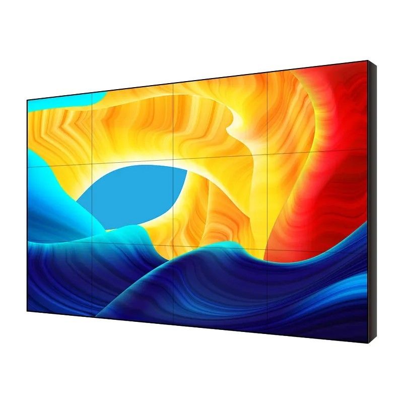 Pared de empalme LCD sin marco de 55 pulgadas y 1,8 mm con 500 cd/m2 Brillo para pantallas de pared de vídeo en interiores