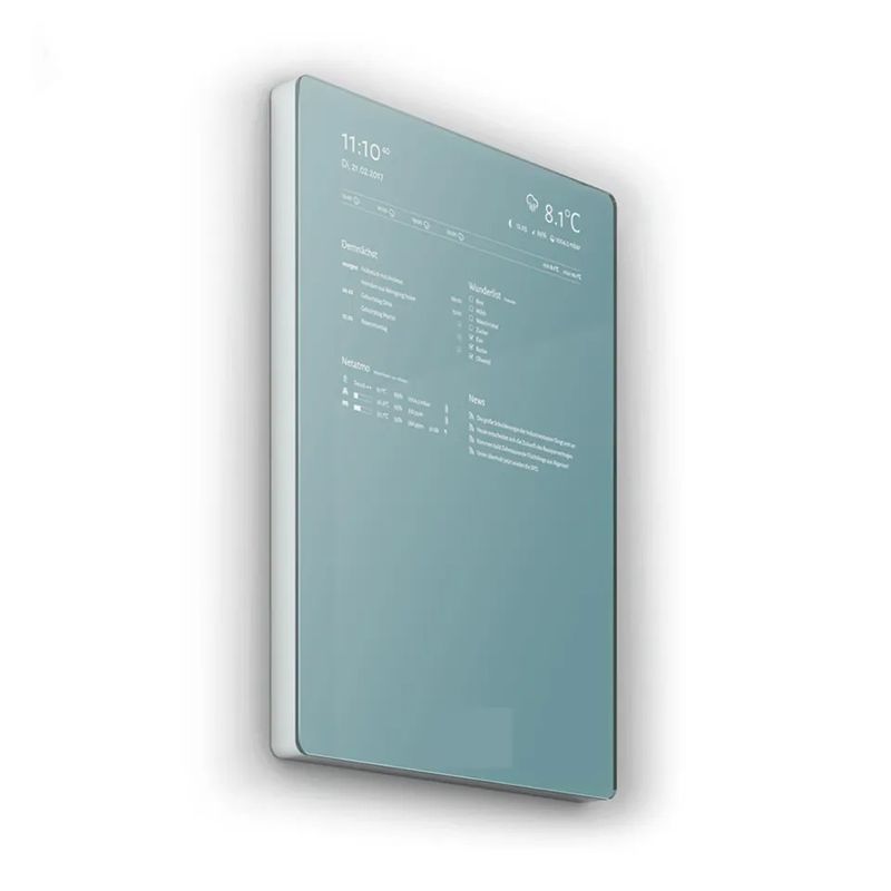 21.5 pulgadas Espejo montado en la pared Display de publicidad Smart Touch Screen Espejo de maquillaje